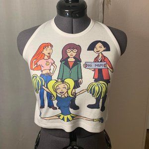 MTV Daria Cropped Halter Top XS Nostalgiacore